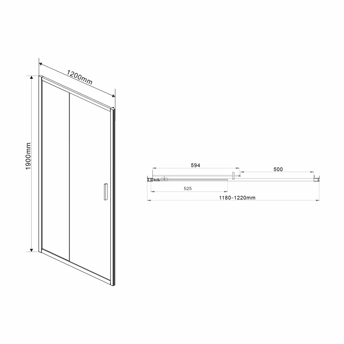Душевая дверь Vincea Garda VDS-1G120CHB 120 см черный, стекло шиншилла - 8 изображение