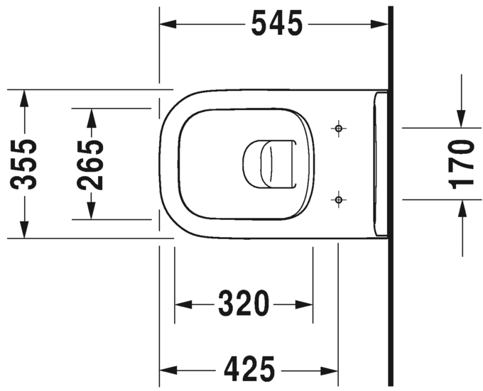 Унитаз подвесной Duravit D-code 45700900A1 безободковый с крышкой-сиденьем микролифт - 4 изображение