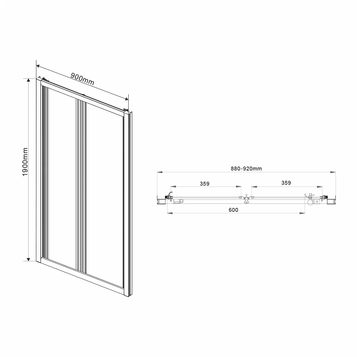 Душевая дверь Vincea Garda VDB-1G800CL 80 см хром, стекло прозрачное - 6 изображение