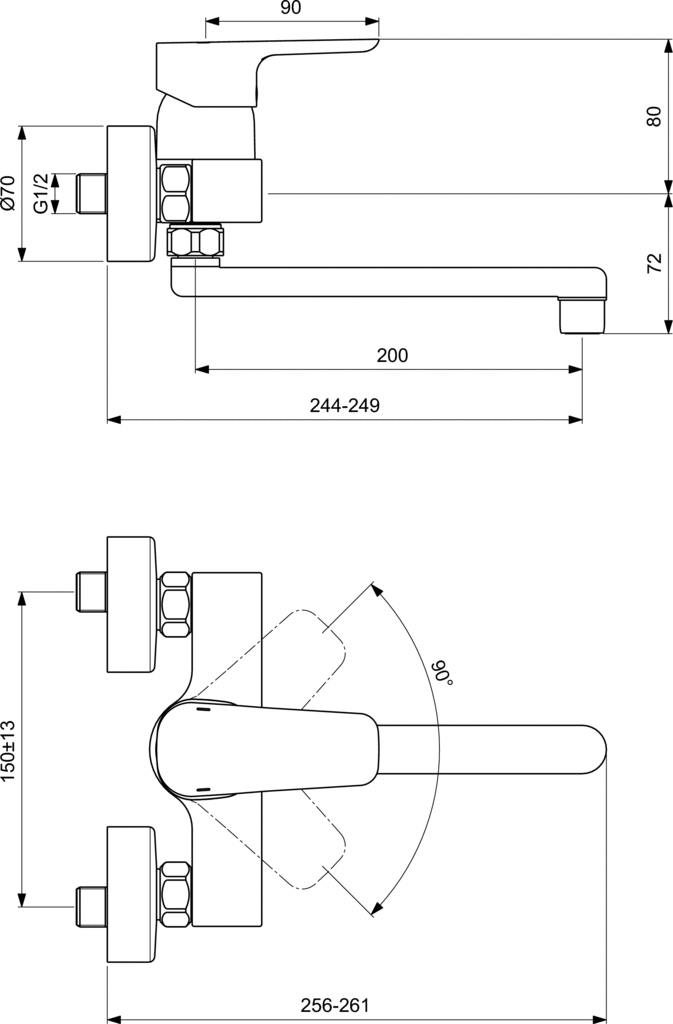 Смеситель Ideal Standard Ceraplan III для кухонной мойки B0726AA хром - 3 изображение