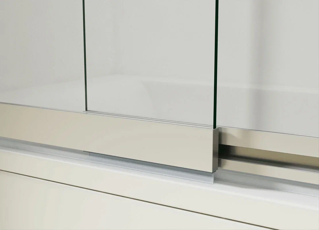 Шторка для ванны Vincea VSB-1E 100x145 см, VSB-1E100CLB, профиль черный, стекло прозрачное - 6 изображение