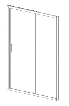 Душевая дверь Vincea Alpha 130 см хром, стекло прозрачное, VDS-3AL130CL - 9 изображение
