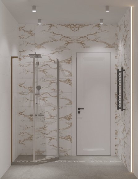 Дизайн Ванная в стиле Современный в белом цвете №13142 - 9 изображение