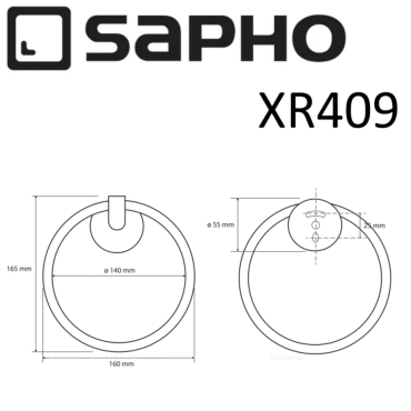 Полотенцедержатель Sapho X-Round XR409 хром - 2 изображение