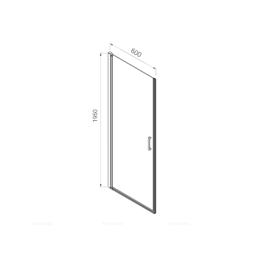 Душевая дверь Vincea Alpha VDP-3AL600CL, хром, стекло прозрачное - 8 изображение