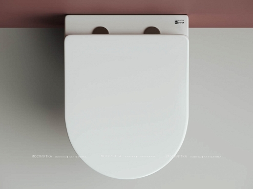 Комплект подвесной безободковый унитаз Ceramica Nova Forma Rimless CN3009 с крышкой-сиденьем + инсталляция Geberit Duofix 458.125.21.1 с кнопкой смыва хром - 6 изображение
