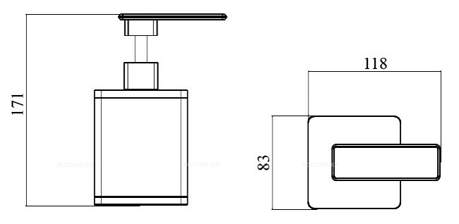 Дозатор Boheme New Venturo 10969-W-CR для жидкого мыла, хром-белый - 3 изображение