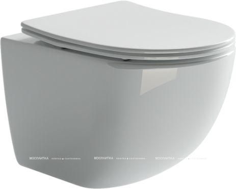 Комплект подвесной безободковый унитаз Ceramica Nova Forma Rimless CN3009 с крышкой-сиденьем + инсталляция Geberit Duofix 458.125.21.1 с кнопкой смыва хром - 2 изображение