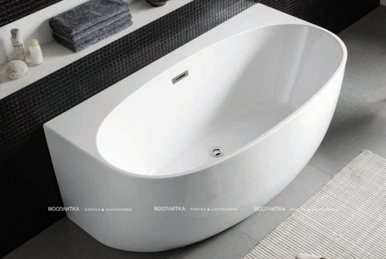 Акриловая ванна 180х88 см Azario Cambridge CAM18090 белая - 3 изображение
