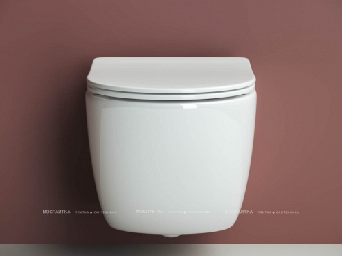 Комплект подвесной безободковый унитаз Ceramica Nova Forma Rimless CN3009 с крышкой-сиденьем + инсталляция Grohe Rapid SL 38775001 4 в 1 с кнопкой смыва - 3 изображение
