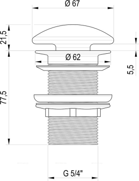 Донный клапан Ravak  X01695 ,хром - 3 изображение