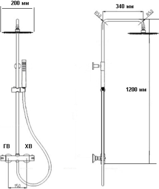 Душевая стойка RGW Shower Panels SP-21 - 3 изображение