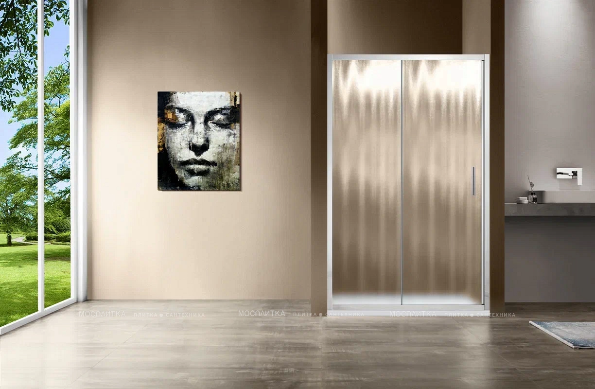Душевая дверь Vincea Garda VDS-1G145CH 145 см хром, стекло шиншилла - 3 изображение