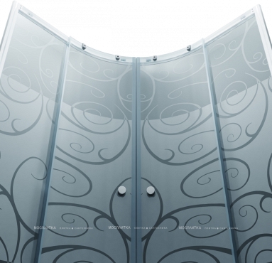 Душевой уголок Triton Стандарт Узоры 90x90 см четверть круга стекло с узором - 2 изображение