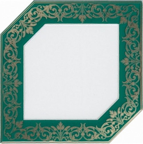 Керамическая плитка Kerama Marazzi Декор Клемансо зеленый 15х15