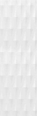 Керамическая плитка Meissen Плитка Trendy рельеф пики белый 25х75