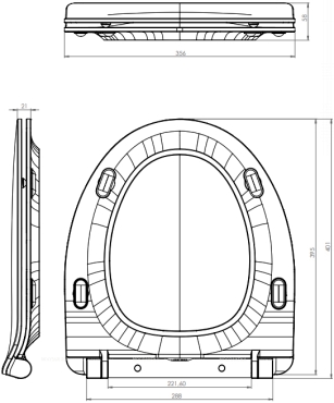Крышка-сиденье Cersanit Parva S-DS-PARVA-S-DL-t Slim для унитаза с микролифтом, белый - 4 изображение