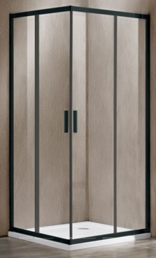 Душевая дверь Vincea Garda 80 см черный, стекло прозрачное, VHC-1G800CLB - 2 изображение