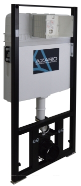 Комплект подвесной безободковый унитаз Azario Fora AZ-8010-1000+AZ-8200-0011+AZ-0017 E-R с микролифтом + система инсталляции с кнопкой смыва хром глянцевый - 2 изображение
