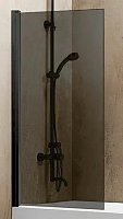 Шторка на ванну Vincea VSB-11800CGB 80x140 см черный, стекло тонированное