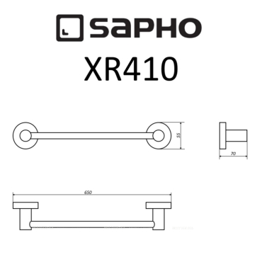 Полотенцедержатель Sapho X-Round XR410 хром - 3 изображение