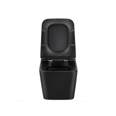 Комплект подвесной безободковый унитаз Vincea Q-Line VT1-12MB с сиденьем soft-close, черный матовый + инсталляция Am.Pm ProC I012707 - 5 изображение
