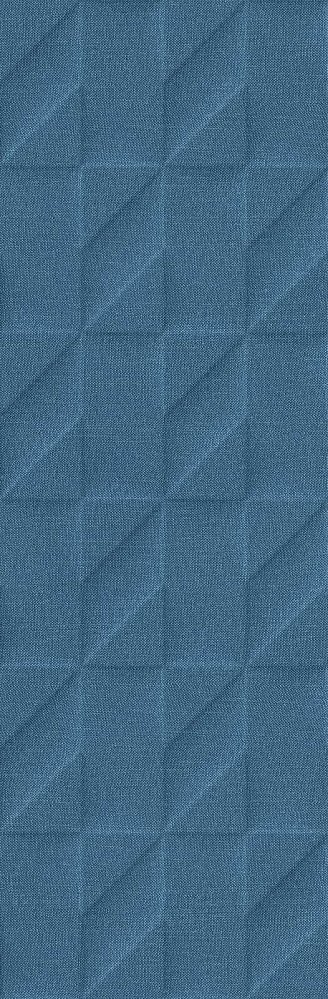Керамическая плитка Marazzi Italy Плитка Outfit Blue Struttura Tetris 3D 25x76