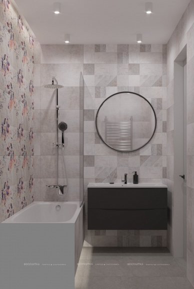 Дизайн Ванная в стиле Современный в бежевом цвете №13168 - 4 изображение