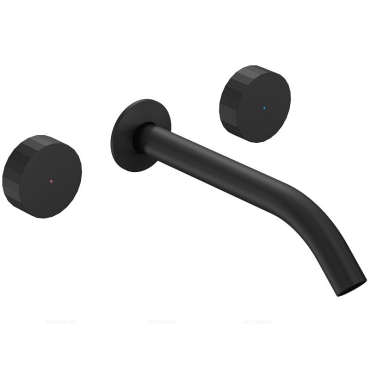 Комплект 2х ручек для смесителя Jacob Delafon Grands Boulevards E25390-BL матовый черный - 4 изображение