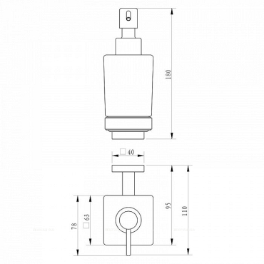 Дозатор для жидкого мыла Milardo Labrador LABSMG0M46 хром - 2 изображение