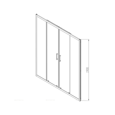 Душевая дверь Vincea Alpha VDS-3AL2160CL, 1600, хром, стекло прозрачное - 7 изображение