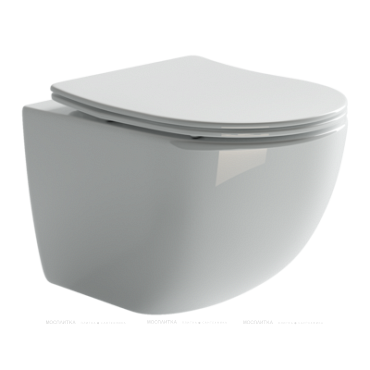 Комплект подвесной безободковый унитаз Ceramica Nova Forma + инсталляция с клавишей смыва, белая глянцевая CN3009_1002W_1000 - 2 изображение