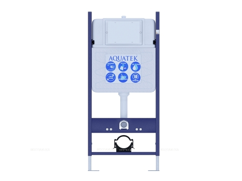 Комплект подвесной безободковый унитаз Aquatek Каир AQ1170-00 с микролифтом + система инсталляции Standard INS-0000014 с кнопкой смыва хром глянцевый - 3 изображение