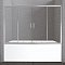 Душевая шторка на ванну BelBagno Unique 150х140 см UNIQUE-VF-2-150/180-140-C-Cr профиль хром, стекло  прозрачное