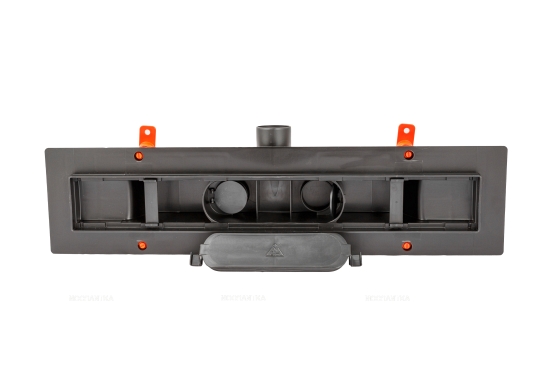 Душевой лоток 55 см Creto Uni CRE-550 UB с решеткой, черный - 2 изображение