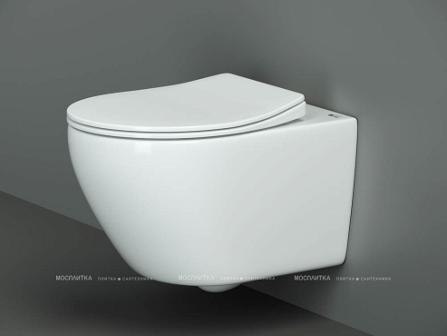 Подвесной унитаз Ceramica Nova Pearl с крышкой-сиденьем CN8001 - 3 изображение